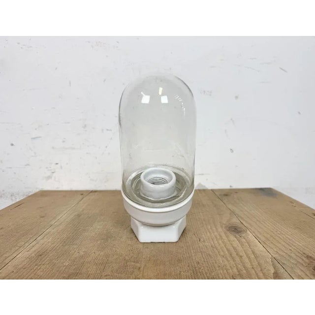 1960s Vintage White Porcelain Wall Light, 1960s For Sale - Image 5 of 13