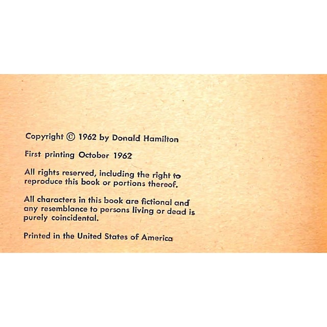 HAMILTON, Donald [144] pp. Fawcett Publications, Inc. First Printing 7" x 4 1/4" Murderers' Row is a 1962 spy novel by...