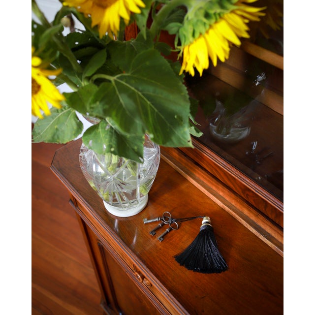 Brown 19th C Louis Philippe Display Cabinet, Bookcase, Buffet Deux Corps For Sale - Image 8 of 8