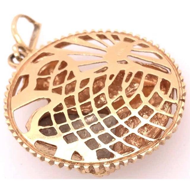 Metal 14 Karat Yellow and White Gold Religious Pendant Charm For Sale - Image 7 of 10