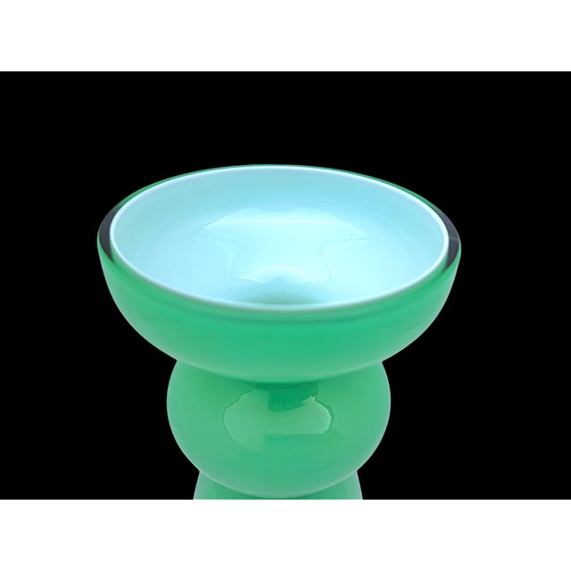 Mid-Century Modern Opaline Glass Vase by Helen Krantz for Orrefors, 1980s For Sale - Image 3 of 8