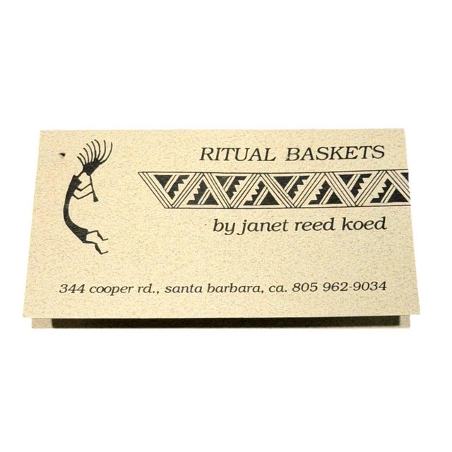 Janet Reed Koed Malachite Beads Buffalo Painted Gourd Ritual Baskets Sw Folk Art For Sale - Image 11 of 13