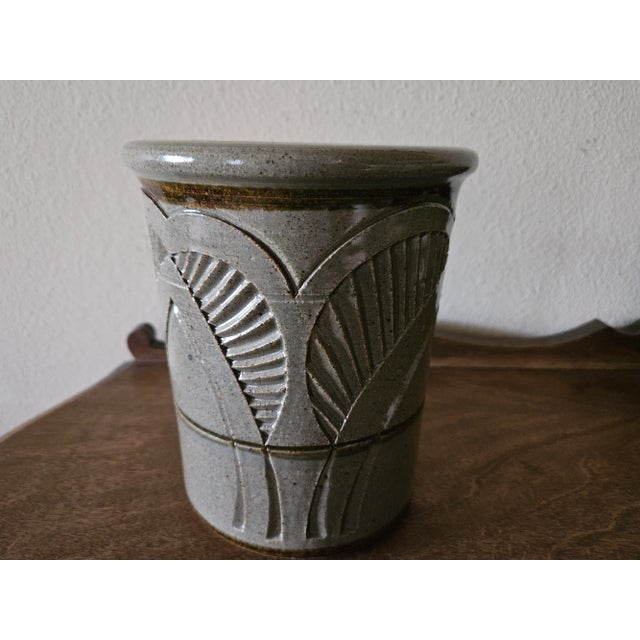 Early 21st Century Studio Pottery Canister Planter For Sale - Image 6 of 10