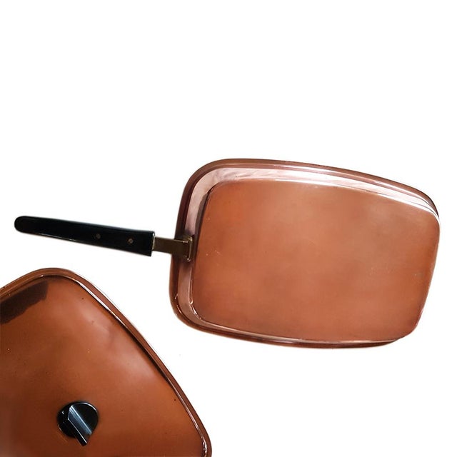 Metal Large Copper Stainless Fish Frying Pan from Spring Culinox, Switzerland For Sale - Image 7 of 10