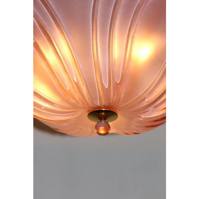 1990s Modern Murano Rose Glass Pendant Lamp For Sale - Image 11 of 12