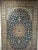 Late 20th Century Vintage Persian Nain Rug, Handwoven Floral Pattern, Silk Highlights, Blue & Ivory, 6’ X 9’ For Sale - Image 5 of 12