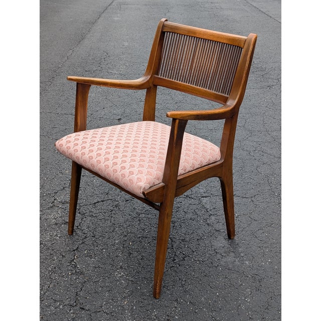 Vintage Captains Dining Chair Pair - Attributed to John Van Koert for Drexel For Sale - Image 9 of 12