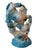 Late 20th Century Vintage Capodimonte-Style Doves on Ornate Floral Tree | Blue & White Porcelain Figurine | Made in Taiwan For Sale - Image 5 of 6