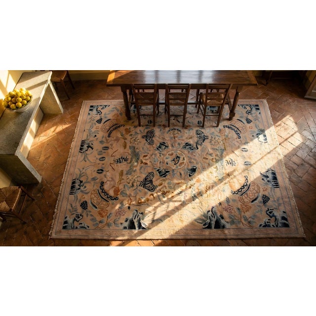 Taupe 1930s Chinese Art Deco Carpet For Sale - Image 8 of 9