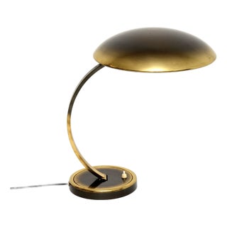 Vintage Bauhaus Brass Desk Lamp attributed to Christian Dell for Kaiser Leuchten, 1960 For Sale