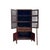 Vintage Brown Oriental Open Bars Doors Display Curio Cabinet Bookcase For Sale - Image 4 of 9
