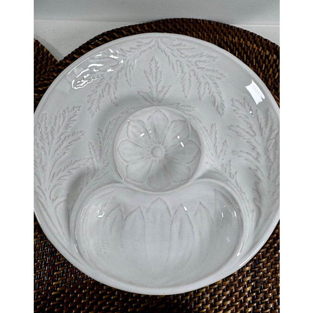 Late 20th Century Late 20th Century Bordallo Pinheiro Artichoke Plates White Ceramic - Set of Four For Sale - Image 5 of 8
