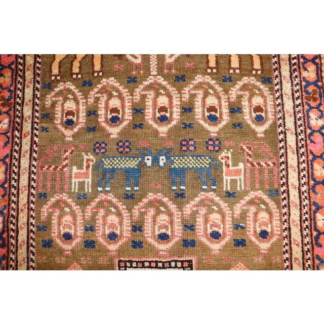 Textile Early 20th Century Zabihi Collection Lion Motif Persian Long Runner - 2'7" x 12'5" For Sale - Image 7 of 12