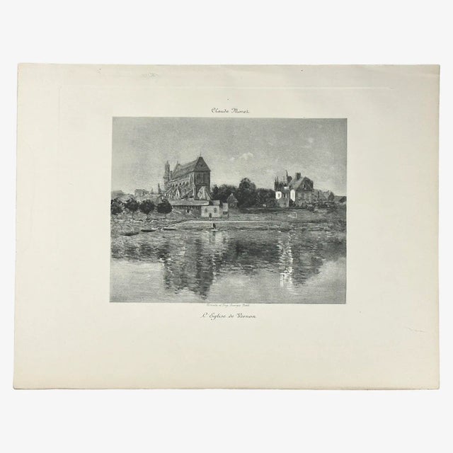 Claude Monet (after) - ‘L'Église de Vernon’ Heliogravure (1897) Rare Heliogravure from a run of 150 total. Stricken in...