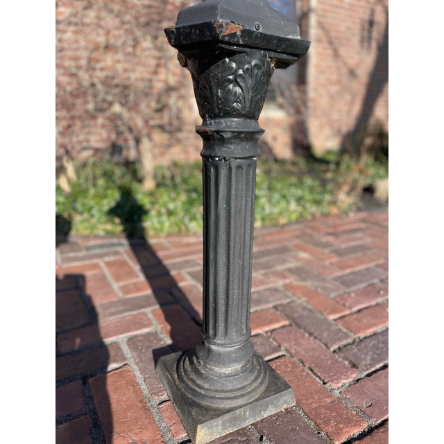 Vintage English Garden Armillary With (Rare) Original Iron Base For Sale - Image 4 of 12