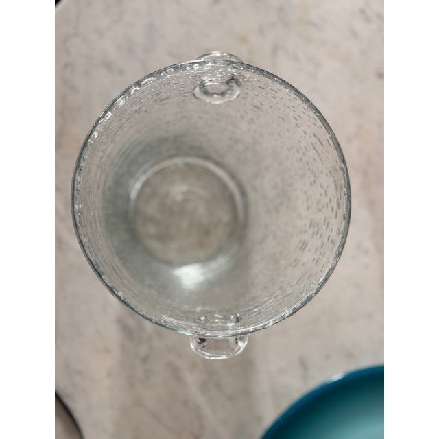 Transparent Bubbled Glass Champagne Bucket in the Style of Biot, France, Circa 1960 For Sale - Image 8 of 9