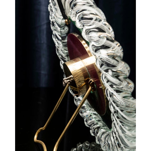 Murano Glass Mantel Clock by Ercole Barovier for Barovier & Toso, Italy, 1950s For Sale - Image 3 of 14