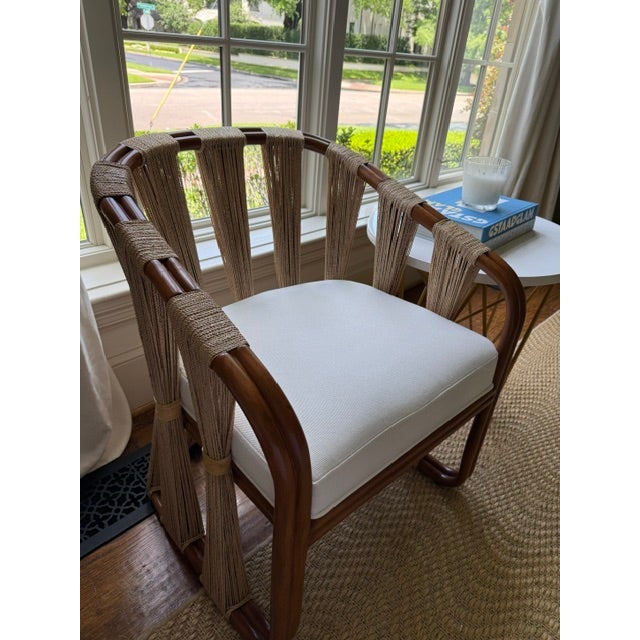 Palecek Strings Attached Arm Chair, Light - Set of 2 For Sale In Dallas - Image 6 of 14
