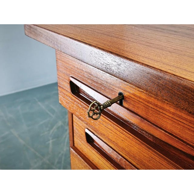 Danish Modern Teak Executive Desk by J. Svenstrup for A.P. Møbler, 1960s For Sale - Image 9 of 18