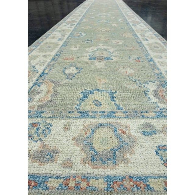 Textile Turkish Oushak Runner Rug 2'9" x 14'1" #17706 For Sale - Image 7 of 8