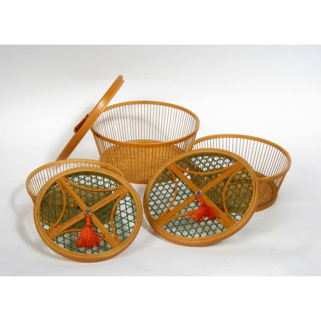 Japanese Lidded Nesting Baskets Set of 3 Chairish