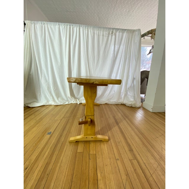 Farmhouse Harnett Wood Designs Trestle Dining Table For Sale - Image 3 of 9