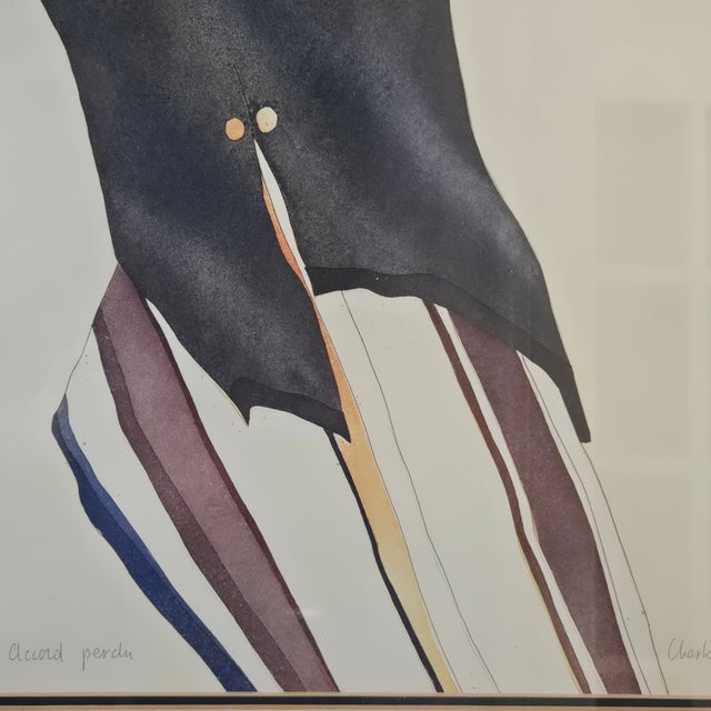 Vintage Charlotte Reine "Accord Perdu" Framed Artist Proof Number VI Signed and Numbered *Flaw* For Sale - Image 16 of 18