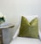 Not Yet Made - Made To Order Peridot Chenille 20x20 Throw Pillow With Feather Down Insert For Sale - Image 5 of 5