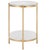 Metal Dove End Table in Gold with White Faux Marble For Sale - Image 7 of 8