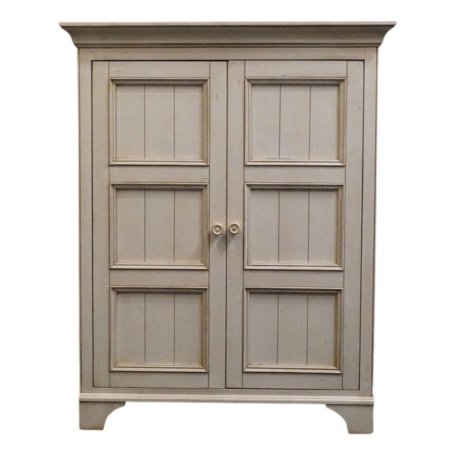 Ethan Allen New Country Collection 46" Media Armoire / Entertainment Cabinet 33-9810 - 610 Cotton Finish For Sale