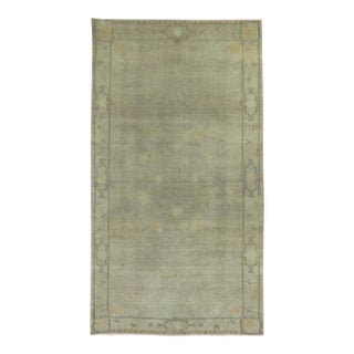 Vintage Zabihi Collection Gray Turkish Rug - 3'8" x 6'6" For Sale