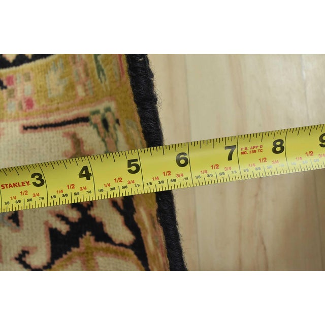 Oushak Rug 8’9” X 11’11” Black Wool Traditional Hand-Knotted Oriental Carpet For Sale - Image 11 of 12