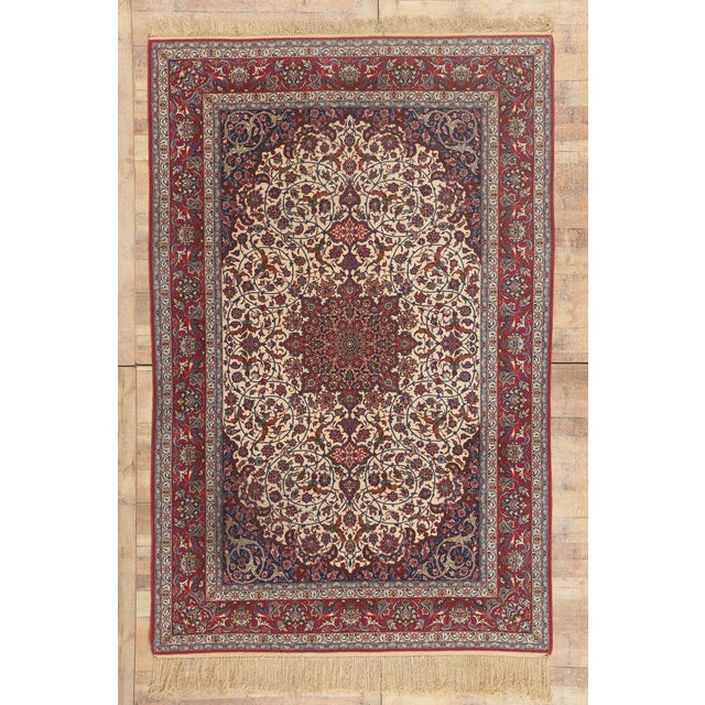 Vintage Persian Isfahan Rug, 06'07 X 10'03 For Sale - Image 10 of 10