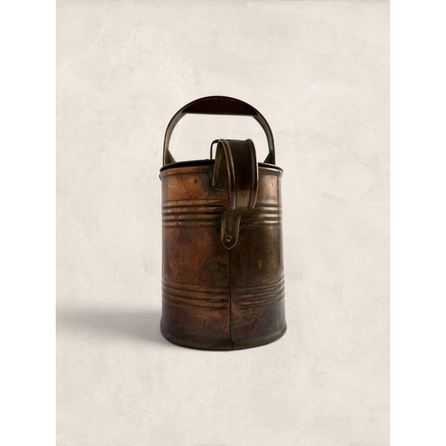 English Antique English Copper Watering Can For Sale - Image 3 of 8