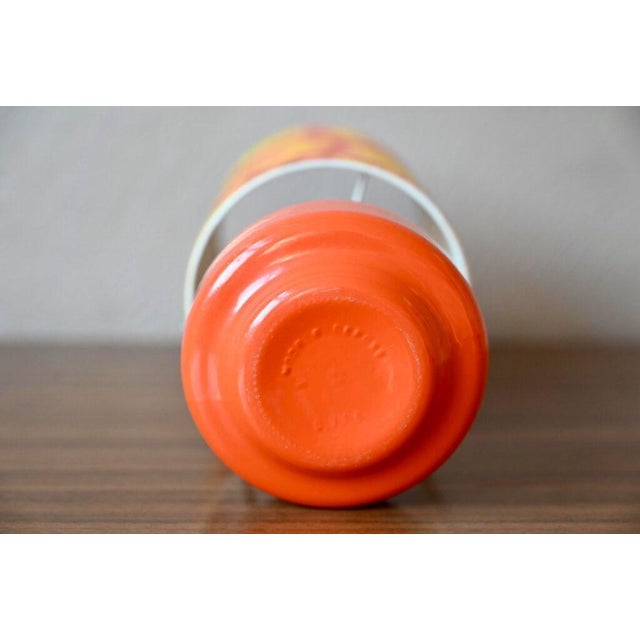 1970s Vintage Orange Glass Table Lamp, 1970s For Sale - Image 5 of 14