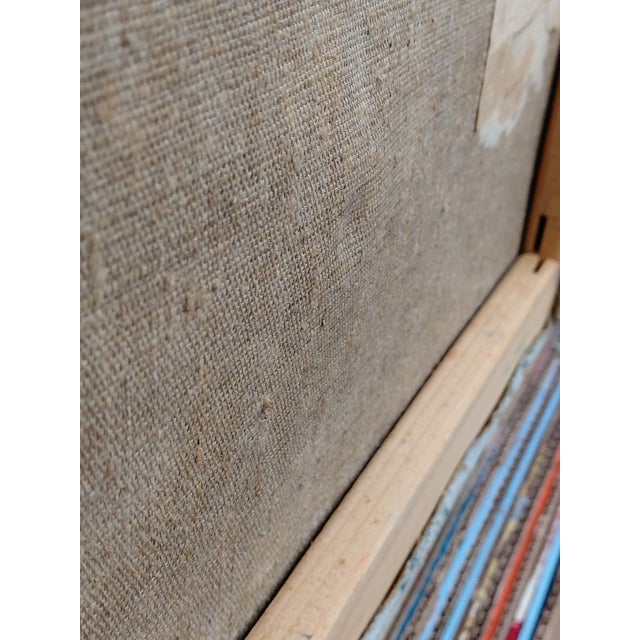 Wood Framed Signed Gentle Waterfall Painting on Canvas For Sale - Image 7 of 15