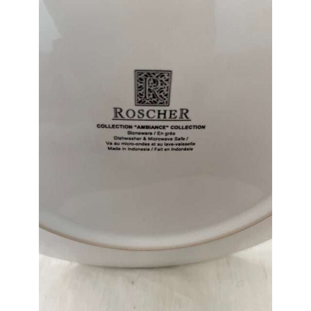 Set of 6 Roscher "Ambiance Collection" Black/White Floral Plates Chairish