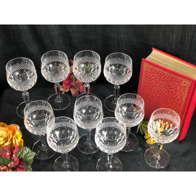 Mikasa Wine Glasses Blown Glass in Autumn Vale Pattern Set of 10