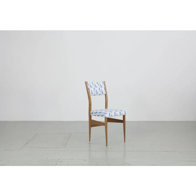 Blue Set of Italian Maple Side Chairs from Gio Ponti, 1950s For Sale - Image 8 of 18