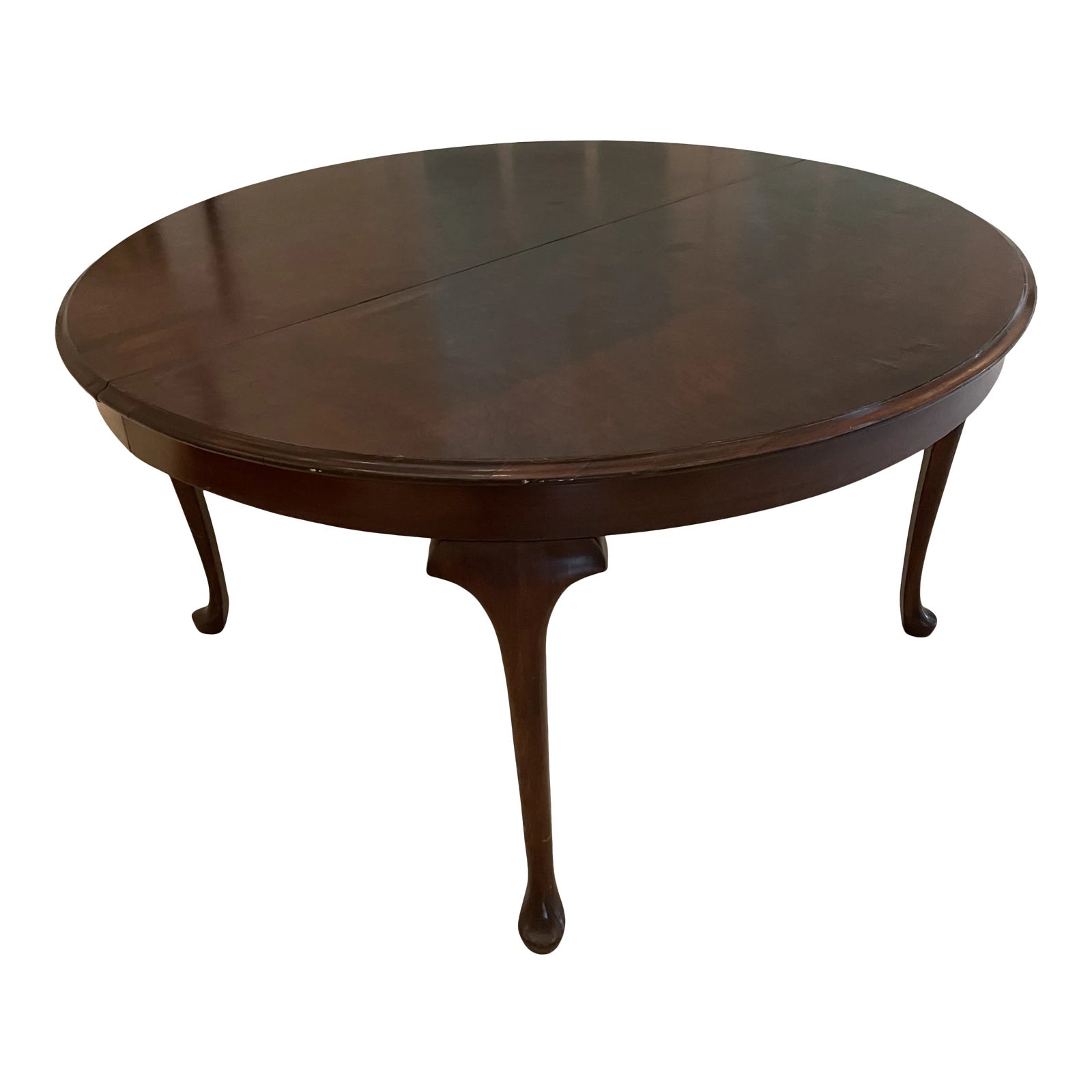 Vintage Queen Anne Round Dining Table Chairish