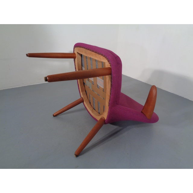 Purple Teak Armchair by Kurt Olsen for Glostrup, Denmark, 1950s For Sale - Image 14 of 18