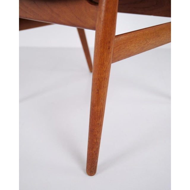 Model GM11 Dining Chairs in Teak & Black Leather attributed to Svend Aage Eriksen for Glostrup, 1960s, Set of 6 For Sale - Image 12 of 14
