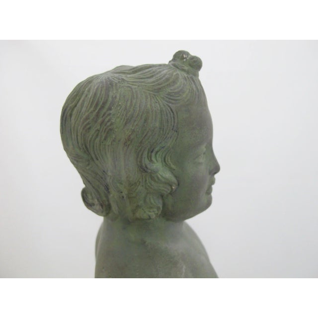 Cherub Putto With Dolphin Amr Pompeii Fountain Replica Composite Statue For Sale - Image 4 of 13