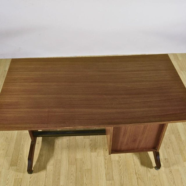Black Nordic Teak Desk with Drawers, 1970s For Sale - Image 8 of 18