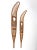 A pair of vintage C.A. Lund snowshoes distinguished by their elongated trail-style silhouette and beautifully rustic...