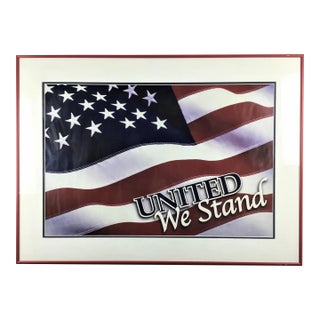 Vintage Framed Print American Flag For Sale