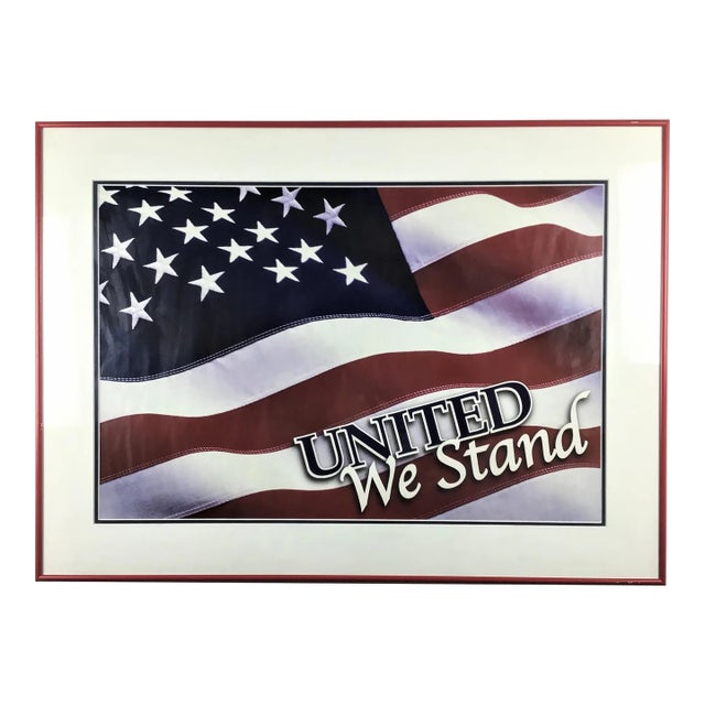 Vintage Framed Print American Flag For Sale