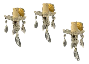 Crystal Maria Theresa Sconces, Set of 3
