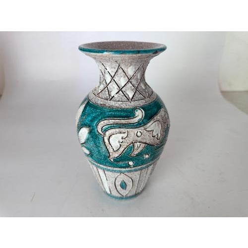 Green Vase in Enameled Ceramic, Italy, 1970s For Sale - Image 8 of 10