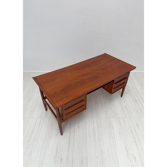 Mid-Century Danish Teak Writing Desk by Arne Vodder for H. P. Hansen, 1960s For Sale - Image 9 of 17
